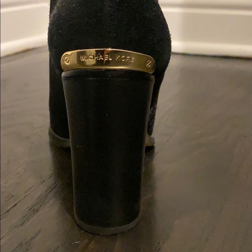 Suede Leather Black Michael Kors OverTheKnee Boots - Picture 2 of 4